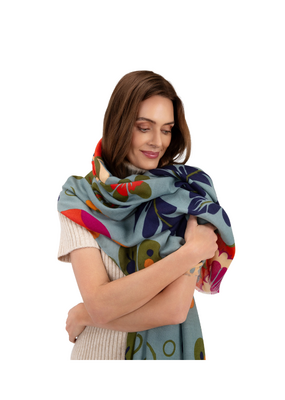 Powder Design Folk Floral Winter Ice Scarf by Powder