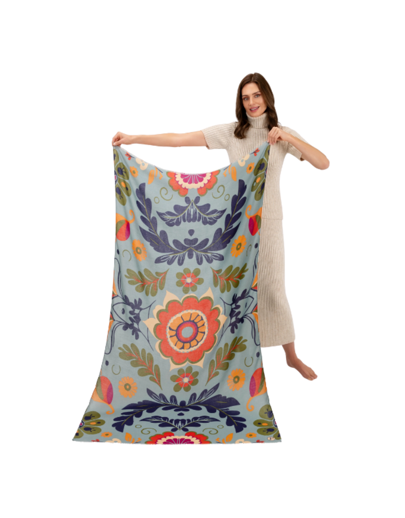 Powder Design Folk Floral Winter Ice Scarf by Powder