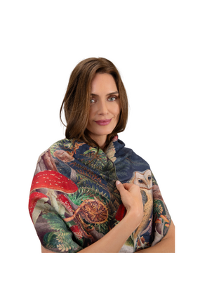 Powder Design Wild Woodland Owl Lux Scarf by Powder
