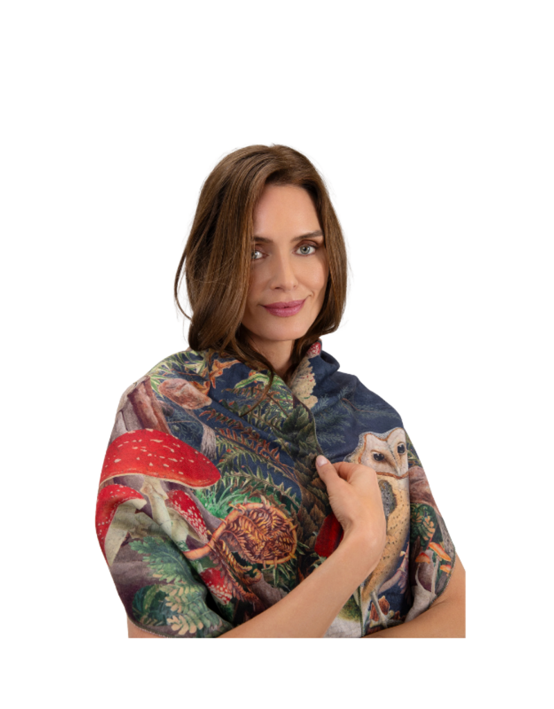 Powder Design Wild Woodland Owl Lux Scarf by Powder