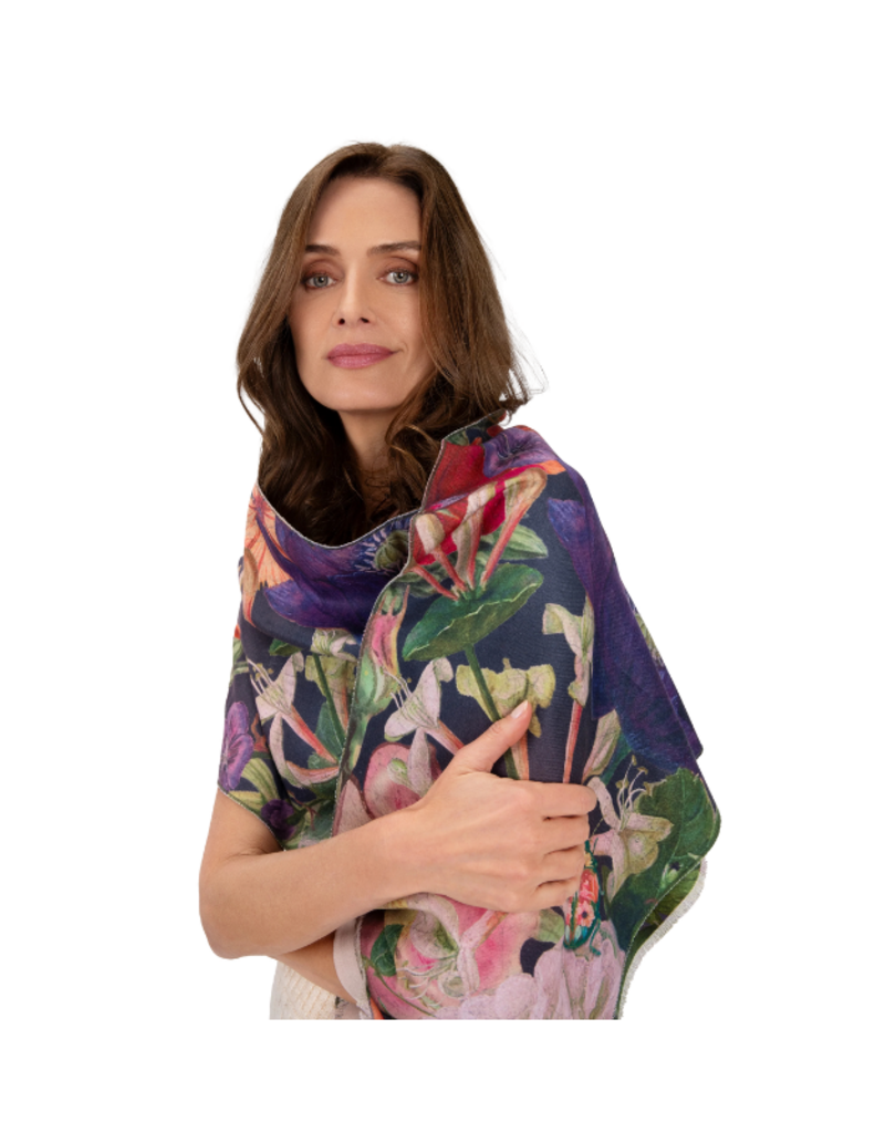 Powder Design Posy In Midnight Lux Scarf by Powder