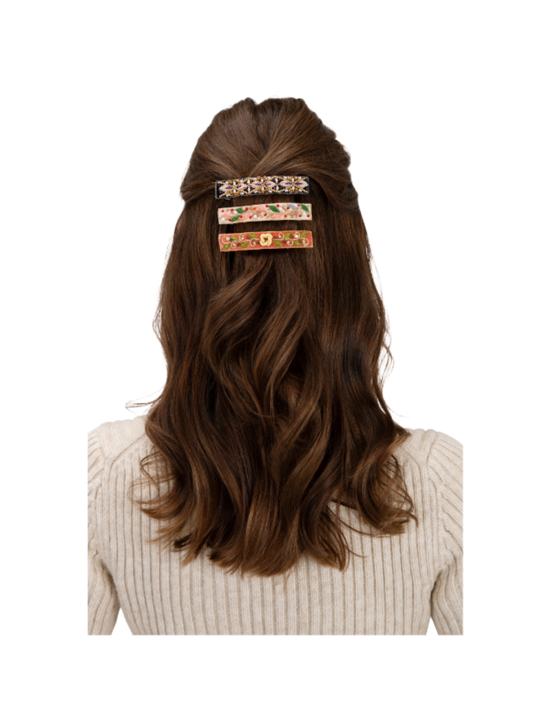 Powder Design Tangerine Floral Hair Barrette by Powder