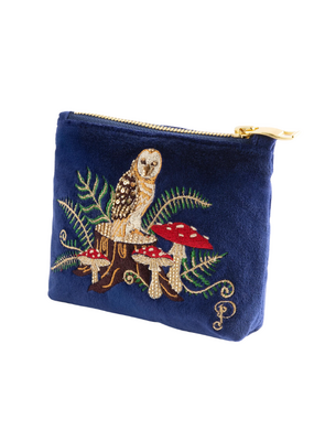 Powder Design Woodland Owl Velvet Mini Pouch by Powder
