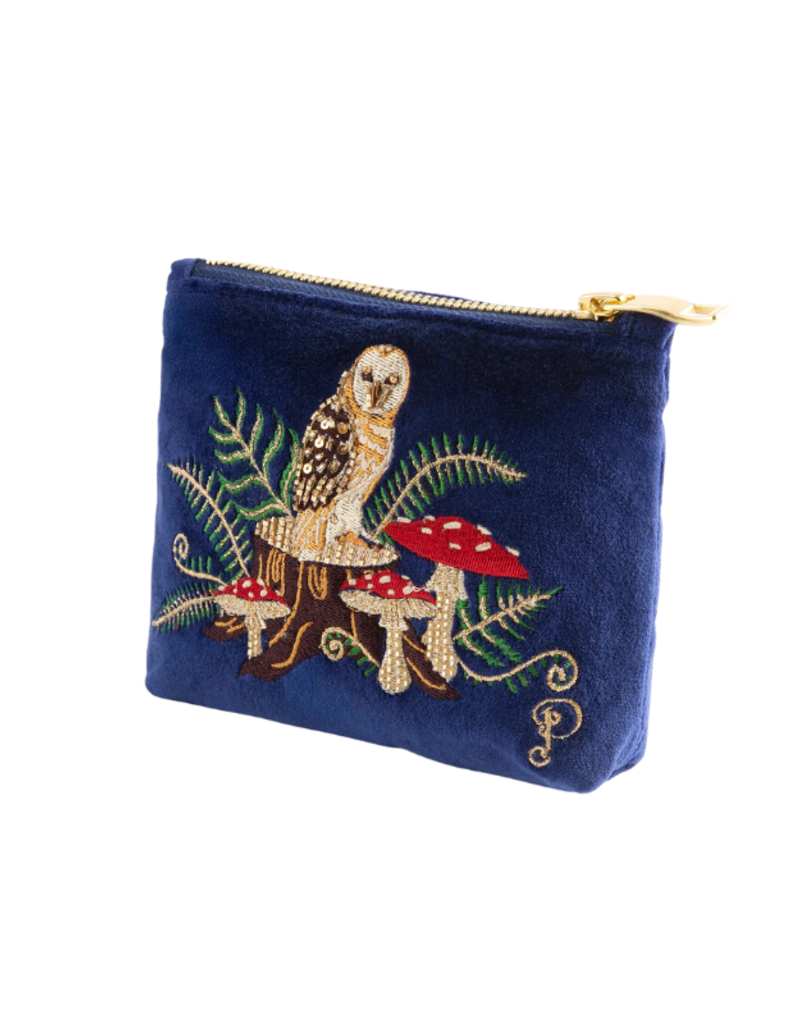 Powder Design Woodland Owl Velvet Mini Pouch by Powder