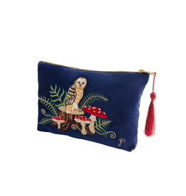 Powder Design Powder Velvet Zip Pouch Woodland Owl