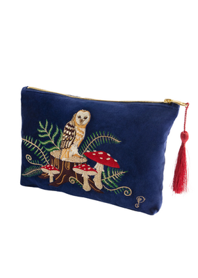Powder Design Powder Velvet Zip Pouch Woodland Owl