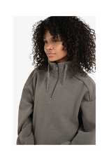 YAYA Sweatshirt with Balloon Sleeves and Zip Collar by YAYA