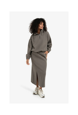 YAYA Sweatshirt with Balloon Sleeves and Zip Collar by YAYA