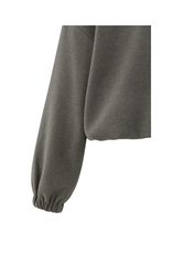 YAYA Sweatshirt with Balloon Sleeves and Zip Collar by YAYA