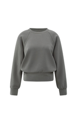 YAYA Raglan Sweatshirt with Fine Rib Texture and Crew Neck by YAYA