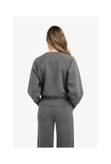 YAYA Raglan Sweatshirt with Fine Rib Texture and Crew Neck by YAYA