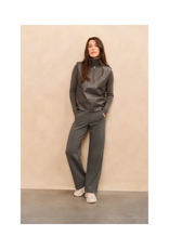 YAYA Jersey Trousers with Wide Legs and Side Seam Details by YAYA
