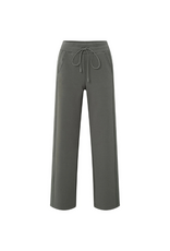 YAYA Jersey Trousers with Wide Legs and Side Seam Details by YAYA