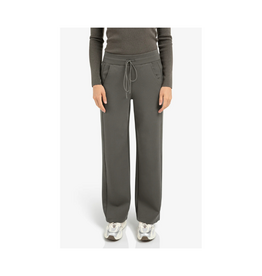YAYA Jersey Trousers with Wide Legs and Side Seam Details by YAYA