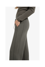 YAYA Jersey Trousers with Wide Legs and Side Seam Details by YAYA