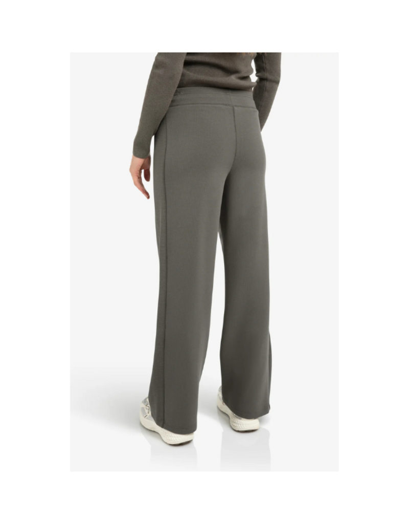 YAYA Jersey Trousers with Wide Legs and Side Seam Details by YAYA