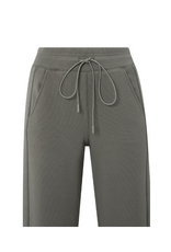 YAYA Jersey Trousers with Wide Legs and Side Seam Details by YAYA