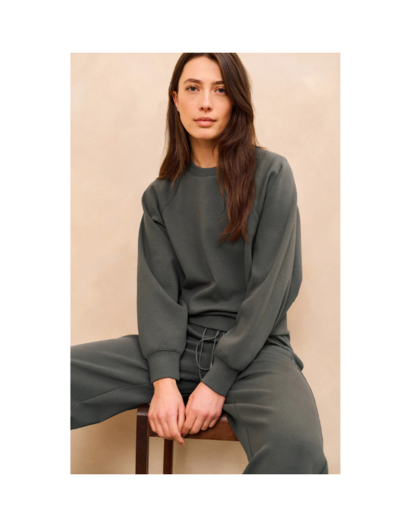 YAYA Jersey Trousers with Wide Legs and Side Seam Details by YAYA