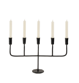 Indaba Trading Luna Candelabra Black