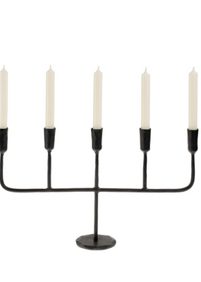 Indaba Trading Luna Candelabra Black