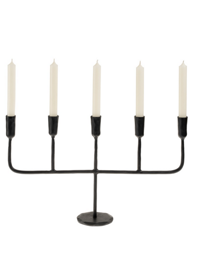 Indaba Trading Luna Candelabra Black