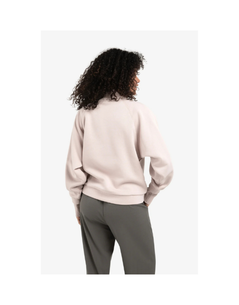 YAYA Sweatshirt with High Ribbed Collar and Extended Cuffs by YAYA