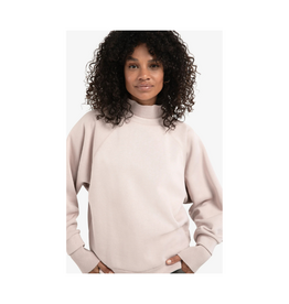 YAYA Sweatshirt with High Ribbed Collar and Extended Cuffs by YAYA