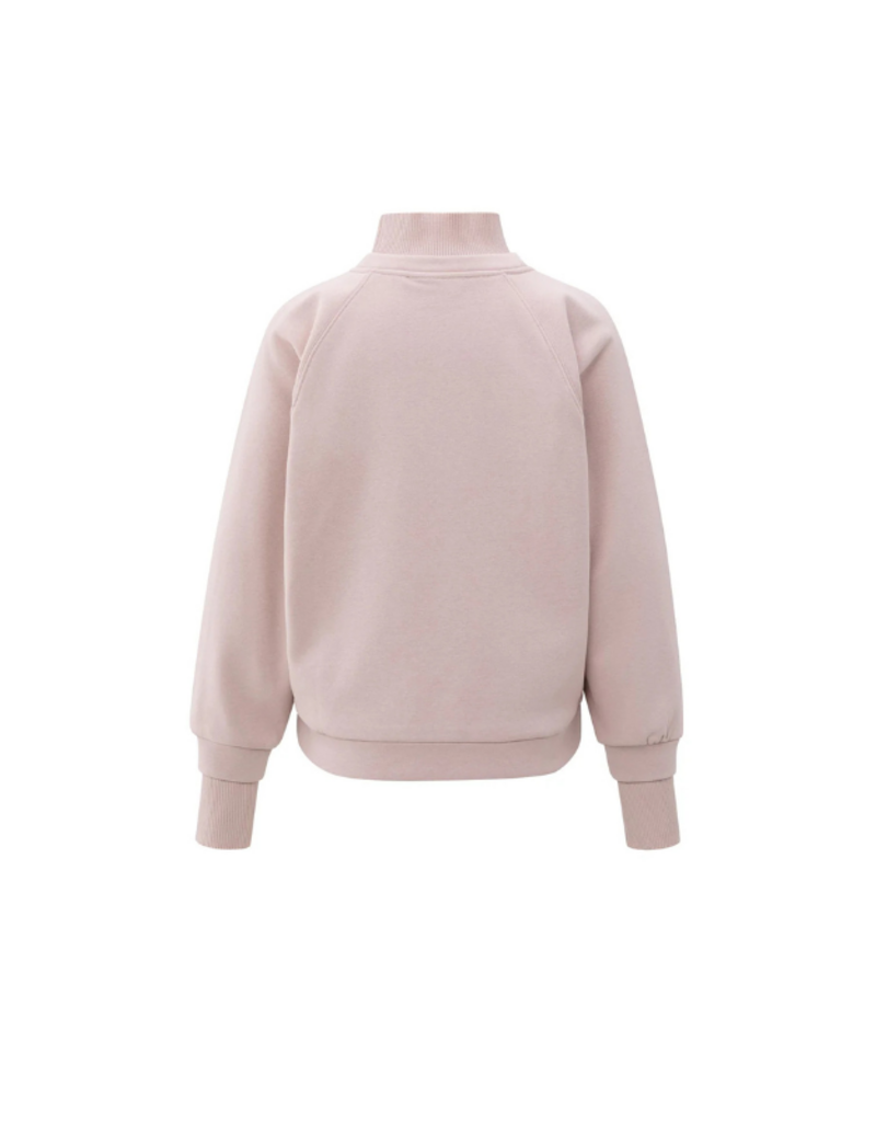 YAYA Sweatshirt with High Ribbed Collar and Extended Cuffs by YAYA