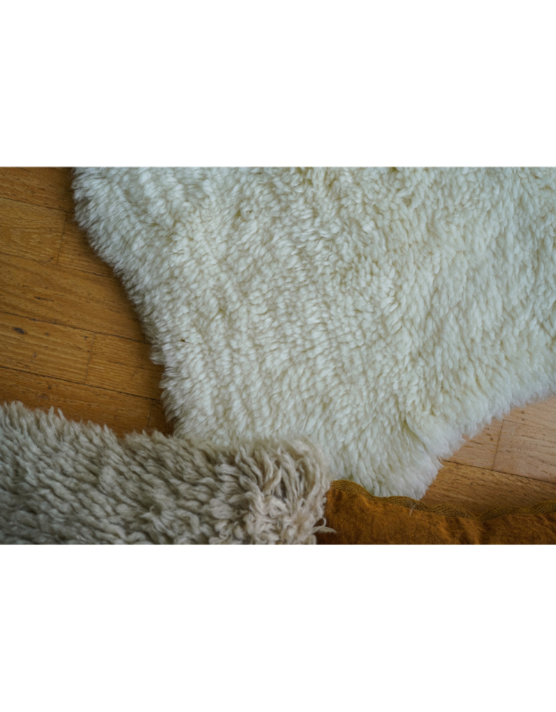 Indaba Trading Cotswold Woolen Berber Rug Ivory
