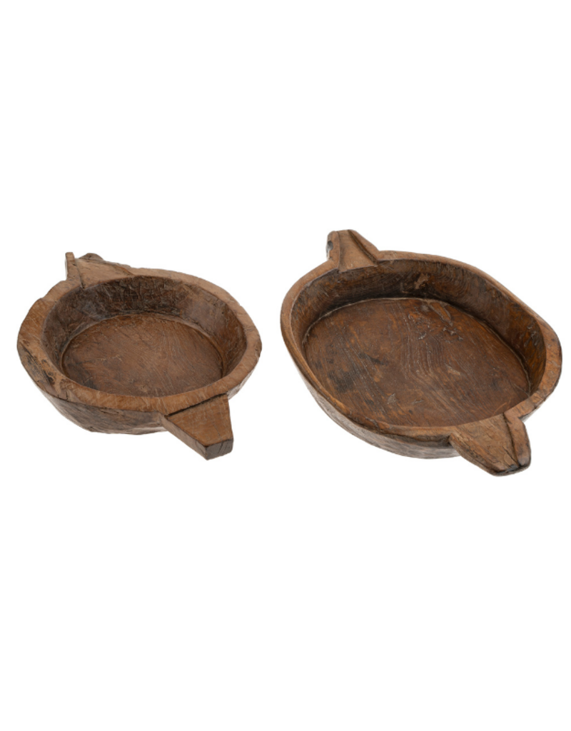 Indaba Trading Found Vintage Wooden Parat Bowl