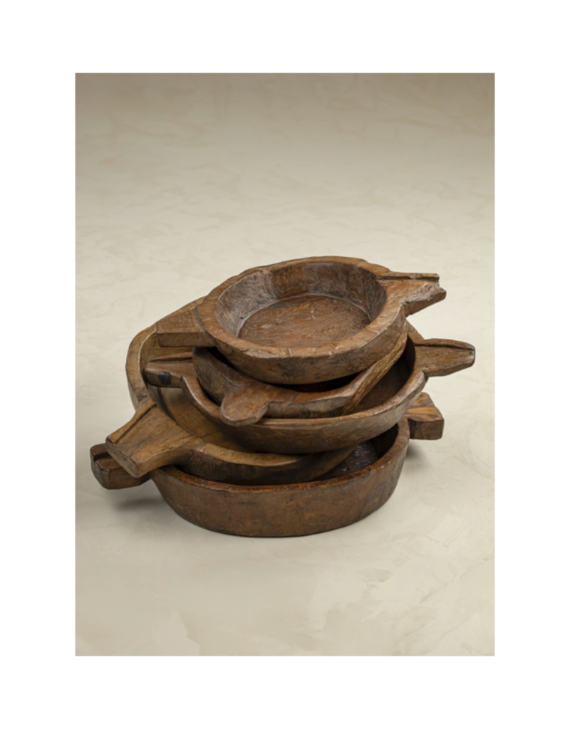 Indaba Trading Found Vintage Wooden Parat Bowl