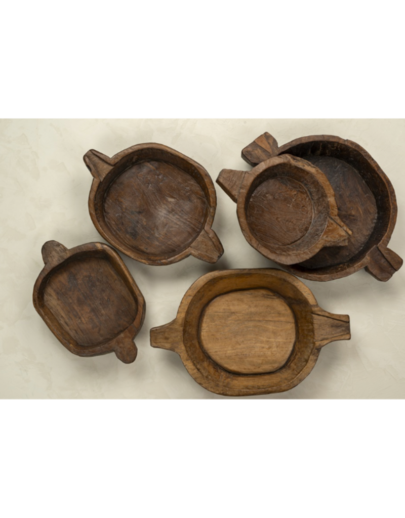 Indaba Trading Found Vintage Wooden Parat Bowl
