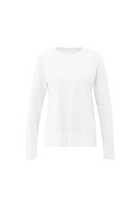 YAYA Longsleeve Top with Woven Hem and Cuff Details by YAYA