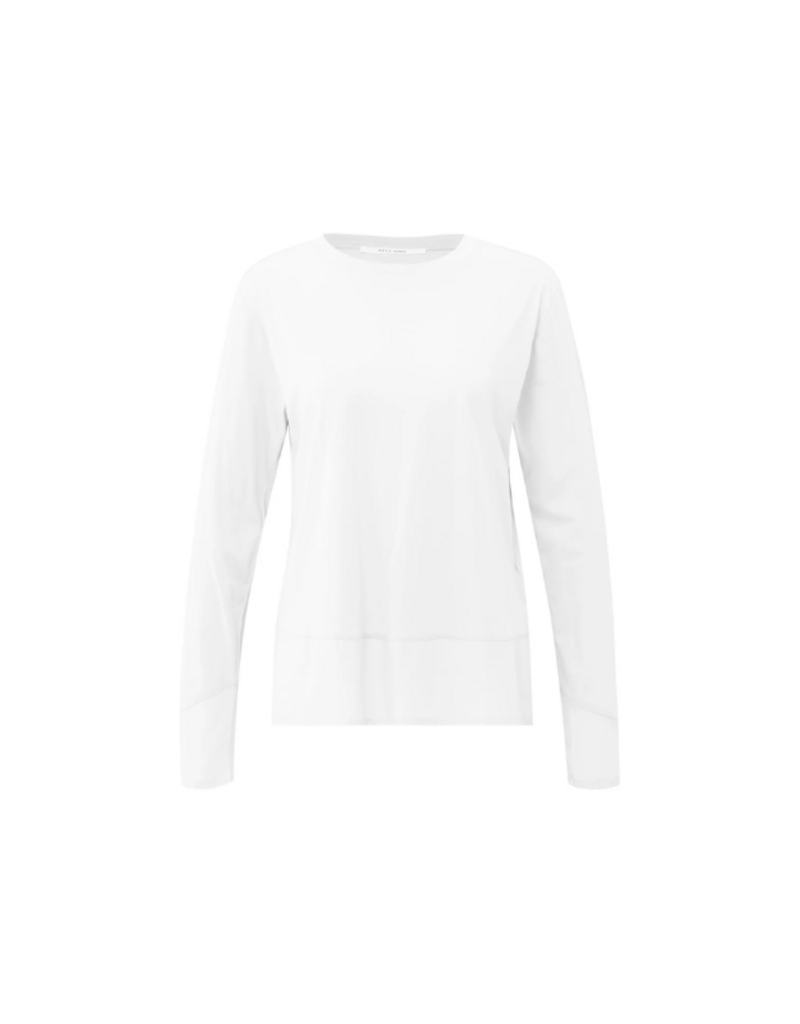 YAYA Longsleeve Top with Woven Hem and Cuff Details by YAYA