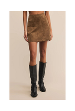 Z Supply Ciera Faux Suede Mini Skirt in Coconut by Z Supply