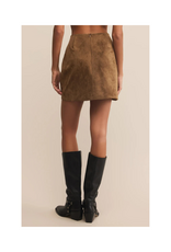 Z Supply Ciera Faux Suede Mini Skirt in Coconut by Z Supply