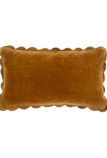Indaba Trading Bronze Velvet Scallop Pillow 12"x12"