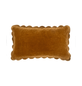 Indaba Trading Bronze Velvet Scallop Pillow 12"x12"