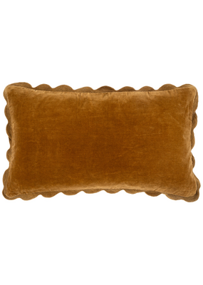 Indaba Trading Bronze Velvet Scallop Pillow 12"x12"