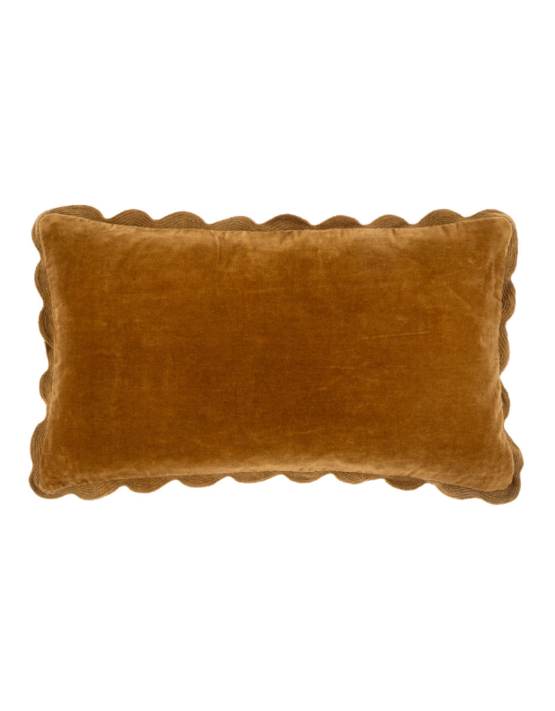Indaba Trading Bronze Velvet Scallop Pillow 12"x12"