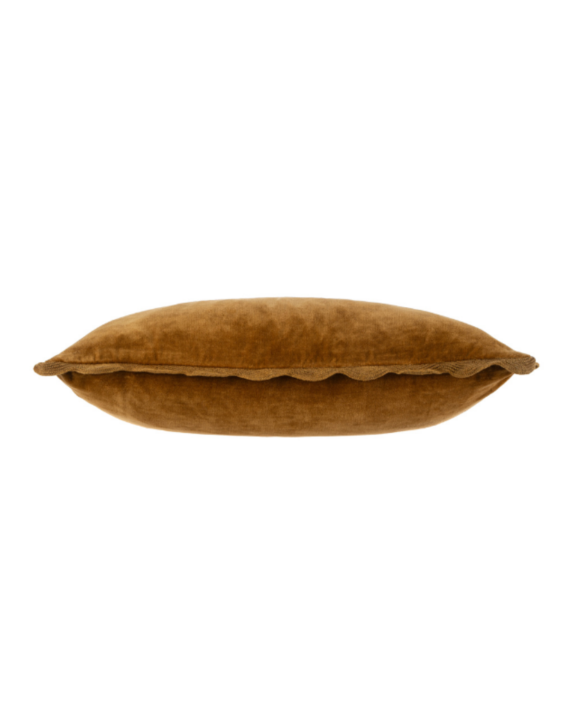 Indaba Trading Bronze Velvet Scallop Pillow 12"x12"
