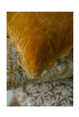 Indaba Trading Bronze Velvet Scallop Pillow 12"x12"