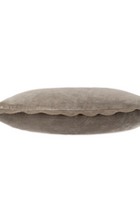 Indaba Trading Fog Velvet Scallop Pillow 21"x12"
