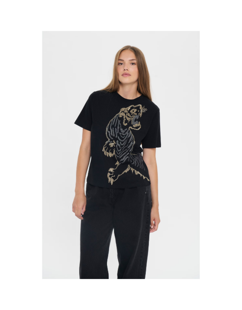 Saint Tropez Nilda T-Shirt in Black by Saint Tropez