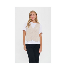 Saint Tropez Xenya Vest in Crystal Grey Melange by Saint Tropez