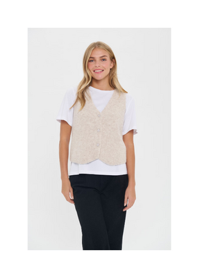 Saint Tropez Xenya Vest in Crystal Grey Melange by Saint Tropez