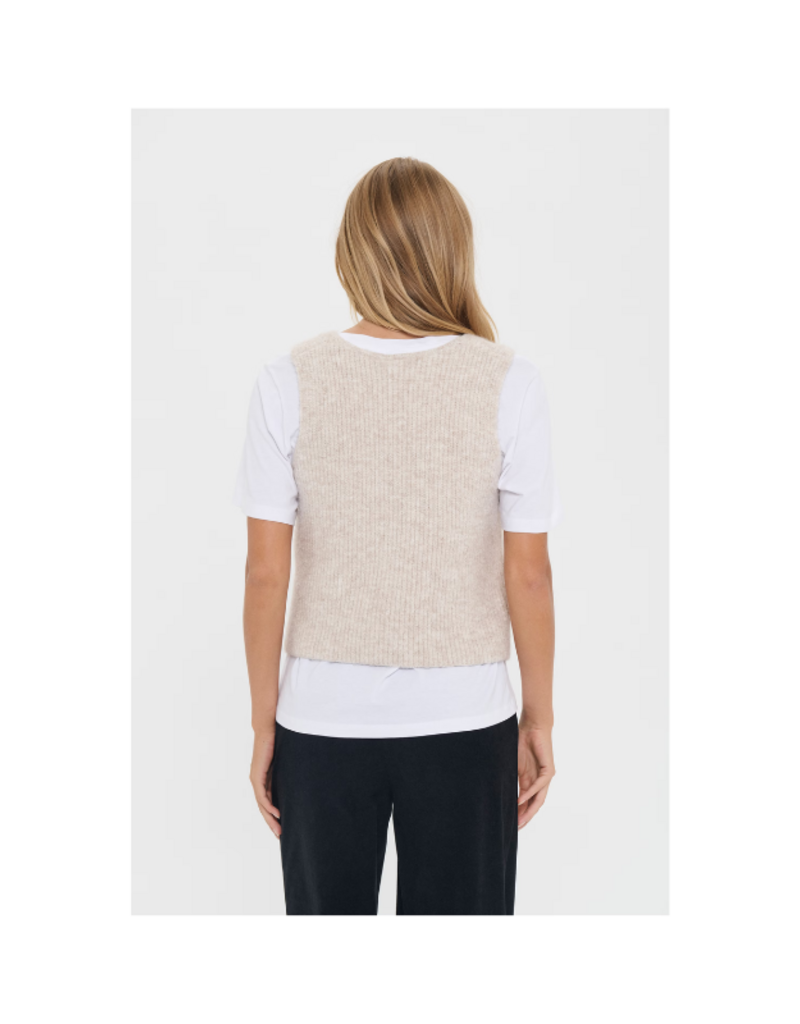 Saint Tropez Xenya Vest in Crystal Grey Melange by Saint Tropez
