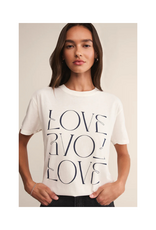 Z Supply Love Boyfriend Tee in Sea Salt by Z Supply