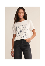 Z Supply Love Boyfriend Tee in Sea Salt by Z Supply