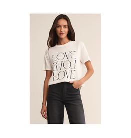 Z Supply Love Boyfriend Tee in Sea Salt by Z Supply